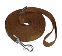Siumouhoi Correa de entrenamiento de agilidad para perros y cachorros - Correa de entrenamiento de 15 pies, 20 pies, 30 pies, 40 pies y 50 pies, ideal para jugar, acampar o patio trasero (marrón, 40
