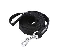 Siumouhoi Correa de Nailon para Perro de 1 Pulgada de Ancho y 6 pies de Largo, Correa Negra para Perros medianos y pequeños, Correa de tracción hacia afuera, Correa de Puerta para Perros