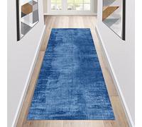 Siunwdiy Alfombra Runner Pasillo Cocina Antideslizante Lavable 1.2 Metros Azul Corredor de Cocina Largo Abstracto Pasillo Alfombra Alfombra Cocina Alfombra Patio Personalizable,Azul,40x120cm