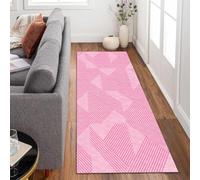 Siunwdiy Alfombras de Pasillo Extra Larga 100x500cm Rosa Alfombras Pasillo Largas Antideslizante Alfombra de Cocina Lavable Pasillo Da Dormitorio Cocina Entrada Lavandería Balcón