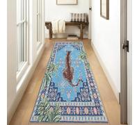Siunwdiy Alfombras de Pasillo Extra Larga Alfombras Pasillo Largas Antideslizante Alfombra de Cocina Lavable Estampado Animal Pasillo da Dormitorio Cocina Entrada,Animal Motifs y,100×200 cm