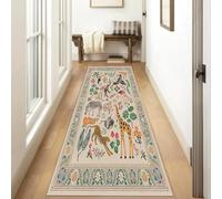 Siunwdiy Alfombras de Pasillo Extra Larga Alfombras Pasillo Largas Antideslizante Alfombra de Cocina Lavable Estampado Animal Pasillo da Dormitorio Cocina Entrada,Animal Motifs q,90×200 cm