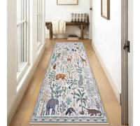 Siunwdiy Alfombras de Pasillo Extra Larga Alfombras Pasillo Largas Antideslizante Alfombra de Cocina Lavable Estampado Animal Pasillo da Dormitorio Cocina Entrada,Animal Motifs p,60×200 cm