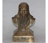 Siunwdiy Busto de Bronce Pura de la Estatua de Genghis Khan, Bronce del Molde del frío Tallada Figura Flor/Regalos/Muebles de Oficina/Ornamento/Manualidades/Home auspiciosos