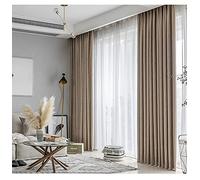 Siunwdiy Cortinas Grises Azules Opacas con Cinta 2 Conjunto Termogardinas Verano E Invierno Cortina Apagón para Sala De Estar Cocina De Dormitorio,Beige,250X270cm