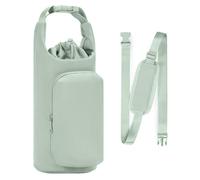 SIUSYACI Bolsa de transporte para botellas de agua, correa de mano ajustable para hombro, cubierta aislada para botellas de acero inoxidable, vidrio y plástico (verde)