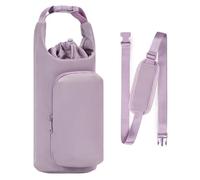 SIUSYACI Bolsa de transporte para botellas de agua, correa de mano ajustable para hombro, cubierta aislada para botellas de acero inoxidable, vidrio y plástico (morado)