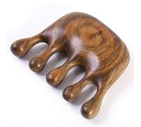 SIUSYACI Peines de dientes anchos hechos a mano de sándalo verde 100 % natural, masaje de cabeza y cuero cabelludo, no estático, peine desenredante, peine de madera de sándalo verde para hombres y