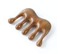 SIUSYACI Peines de dientes anchos hechos a mano de sándalo verde 100 % natural, masaje de cabeza y cuero cabelludo, no estático, peine desenredante, peine de madera de sándalo verde para hombres y