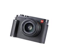 SIUTATDSH Media Funda para cámara Leica Q2, Funda Protectora de Piel auténtica de Metal Vintage, Elegante, portátil, a Prueba de Golpes (Negro)