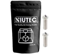 SIUTEC® Boquilla de volcán de acero inoxidable de 0,8 mm, 2 unidades para filamento de 1,75 mm, Sidewinder X1/X2, Genius Pro, Vyper, Kobra Max, Super Racer, V400, Little Monster