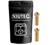 SIUTEC® Boquilla para volcán de 0,4 mm, latón y latón, 2 unidades para filamento de 1,75 mm, Sidewinder X1/X2, Genius/Genius Pro, Vyper, Kobra Max, Super Racer, V400, Little Monster