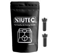 SIUTEC® Juego de 2 boquillas de acero endurecido Volcano, 0,4 mm, perfecto para impresiones 3D exigentes, para volcán Hotends/Artillery Sidewinder - Filamento de 1,75 mm