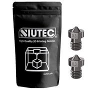 SIUTEC® Premium V5 / V6 Acero endurecido/Hardened Steel, boquilla/boquilla 0,3 mm, 2 unidades, compatible con i3, i3 Mega S, Chiron, 4Max, Vyper, Kobra, Kobra Max, E3D V5 / V6 Hotend- para filamento