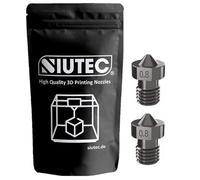 SIUTEC® Premium V5 / V6 Acero endurecido/Hardened Steel, boquilla/boquilla 0,8 mm, juego de 2 unidades, compatible con i3, i3 Mega S, Chiron, 4Max, Vyper, Kobra, Kobra Max, E3D V5 / V6 Hotend - para