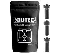 SIUTEC® Premium Volcano Acero endurecido/Hardened Steel, Boquilla/Boquilla Set 3 piezas 0.4/0.6/0.8 - para Volcano Hotends, Sidewinder X1/X2, Genius Pro, Vyper, Kobra Max, etc. - Filamento de 1,75 mm
