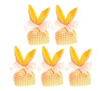Siuwddee Bolsas De Dulces De Pascua, Bolsas De Favor Del Conejito De Pascua,Bunny Ears Goodie Treat Bolsas Bolsas - 5x Party Favors Decoraciones De Pascua, Bolsas De Regalo Reutilizables Con Para