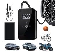 Siuwddee Bomba De Aire Recargable | Bomba de Aire Inalámbrica con Pantalla Táctil | Inflador Eléctrico Recargable para Neumáticos De Coche Moto Bicicleta De Montaña Camping Viaje Offroad