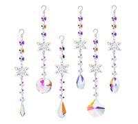 Siuwddee Captador De Luz | 6 Piezas Navideño De Copo De Nieve | De Arte De Acrílico | para Interior Exterior Jardín Coche Árbol De Navidad Ventana Hogar Fiesta Boda