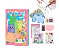 Siuwddee Kit de Pintura con Rasqueta para Creaciones Artísticas Infantiles,Postales DIY | Kit de Pintura y Manualidades Infantiles | Para Los Niños, Para La Motricidad Fina En El Aula, En Casa, En La