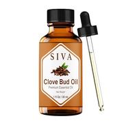 Siva - Aceite esencial de clavo de clavo de 30 ml con gotero de vidrio de alta calidad, 100% puro, natural, sin diluir y de grado terapéutico, perfecto para el cuidado del cabello, cuidado oral