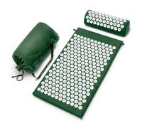 Sivan - Juego de alfombrilla y almohada para aliviar el dolor de espalda y cuello, tratamiento crónico para el dolor de espalda, alivia el estrés de la parte inferior de la espalda superior y el dolor