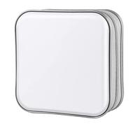 Siveit 40 capacidad CD/DVD Funda titular portátil con cremallera CD Billetera de plástico duro DVD Cajas de almacenamiento Carpeta organizador para coche hogar oficina viajes (blanco)