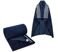 SIVENKE Manta Bufanda Mujer Poncho Invierno Grande Mantas con Botones a Presión Sudadera Cálida Capa Térmica Envoltura Cardigan para Casa Camping 140 x 160 cm