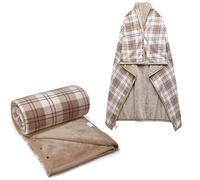 SIVENKE Manta Bufanda Mujer Poncho Invierno Grande Mantas con Botones a Presión Sudadera Cálida Capa Térmica Envoltura Cardigan para Casa Camping 140 x 160 cm