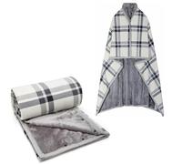 SIVENKE Manta Bufanda Mujer Poncho Invierno Grande Mantas con Botones a Presión Sudadera Cálida Capa Térmica Envoltura Cardigan para Casa Camping 140 x 160 cm