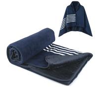 SIVENKE Manta Bufanda Mujer Poncho Invierno Mantas con Botones a Presión Sudadera Cálida Capa Térmica Envoltura Cardigan para Casa Camping 100 x 140 cm