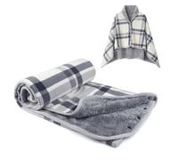 SIVENKE Manta Bufanda Mujer Poncho Invierno Mantas con Botones a Presión Sudadera Cálida Capa Térmica Envoltura Cardigan para Casa Camping 100 x 140 cm