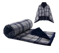 SIVENKE Manta Bufanda Mujer Poncho Invierno Mantas con Botones a Presión Sudadera Cálida Capa Térmica Envoltura Cardigan para Casa Camping 100 x 140 cm