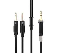 SIVGA - Cable original para auriculares Robin SV021, Oriole, Phoenix, conector estéreo de 3,5 mm (lado fuente) a 2 x 2,5 mm mono (lado de auriculares) - Color negro