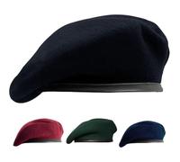 Sivi Boina parisina icónica - Gorra estilo militar, moda inspirada en el Che Guevara, boina francesa de lana para hombre y mujer, Negro -, talla única-M
