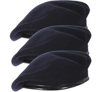 Sivi Boinas militares británicas - Auténticos sombreros de lana estilo militar de Estados Unidos para hombres y mujeres, paquete de 3, Azul, talla unica-M