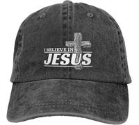 SIVMZFYQEL Clásico Creo en Jesús Unisex Gorra de Algodón Lavado Gorra de Béisbol Vintage Casual Deportes al Aire Libre Regalo