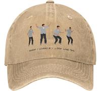 SIVMZFYQEL Gorra de béisbol clásica Cuando bailo me Veo así Gorra de Mezclilla Unisex de Amigos Actividades al Aire Libre Vintage Ajuste Ajustable Regalo de Sombrero