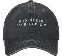 SIVMZFYQEL Gorra de béisbol Vintage clásica Dios Bendiga al Papa Leo XIV Unisex Desgastado Lavado Snapback Cardenal Robert Prevost Outdoor Workouts Hats