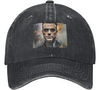 SIVMZFYQEL Gorra de béisbol Vintage Lavada clásica El Personaje de Robbie Williams Sombrero Divertido Sombreros Playa Negro
