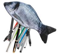 SIVZUMO 1 pcs Estuche de Lápices de Pez Divertido Bolsa de Bolígrafos de Pescado Novedosa Monedero de Pez de Forro Acolchado de Espuma Gruesa
