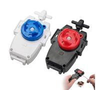 SIVZUMO 2 Piezas Lanzador con Cuerda, Lanzadores de Batalla de Alta Velocidad (Negro y Blanco), Accesorios de Peonzas Compatibles con Serie X, Juguete de Competición para Niños