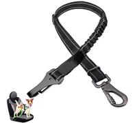 SIVZUMO Cinturon Seguridad Perro Coche, Reflejo Ajustable Correa Coche Perro, Equipado con Fuerte Mosquetón Disponible para Todos Los Cuerpos Perros Accesorios (53-83cm Negro)
