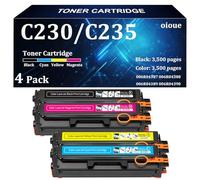 SIWANYS Cartucho de tóner C230 C235-006R04387 006R04388 006R04389 006R04390 Reemplazo de Cartucho de tóner para Impresora Xerox C230 C235,4 Color-3500Pages