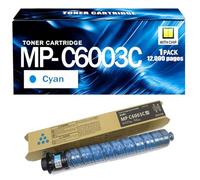 SIWANYS MP C6003 Kit de Cartuchos de Tóner Estándar Compatible para Ricoh - para MP C3003 C3503 C4503 C5503 C6003 C3004 C3504 C4504 C5504 C6004 - con Chip,Cyan
