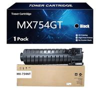 SIWANYS MX754GT Cartuccia Toner di Ricambio per Sharp MX754GT MX-754GT MX 754GT per Sharp MX-M654N MX-M6570 MX-M754N MX-M7570 Stampanti con Chip,Black-1 Pack