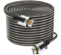 Siwket Cable de fibra óptica 8K HDMI 150M, blindaje de acero óptico, cable HDMI 2.1, 48 Gbps, ultra alta velocidad, 8 K @ 60 Hz, 4 K @ 120 Hz, Dynamic HDR eARC Dolby HDCP 2.2 y 2.3 para
