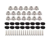 SIWOTED 20 Piezas Correa de Guitarra botón Extremo Clavija Metal Instrumento Juego de Accesorios para bajo Ukelele