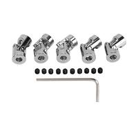 SIWOTED 5 UNIDS 5 mm Acopladores de Juntas Universales 45 Conector de Acoplamiento de Eje de Motor de Acero para Modelos de Coches RC Barcos
