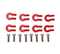 SIWOTED 8PCS Metal Delantero Trasero Parachoques Remolque Gancho Remolque Grillete Gancho de Rescate para Axial Scx24 1/24 Coche